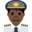 man pilot, dark skin tone